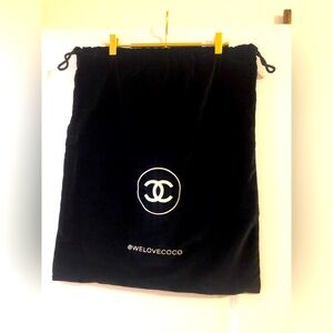Chanel Velvet Oversized Drawstring Bag/ Pouch 💞
